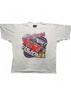 Vintage Jeff Gordon 24 NASCAR Racing Graphic T-Shirt Chase Authentics Size XL